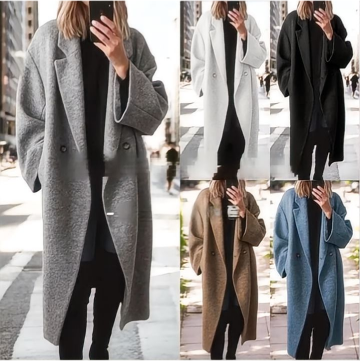Women's Long Trench Coat in Multiple Colors and Sizes