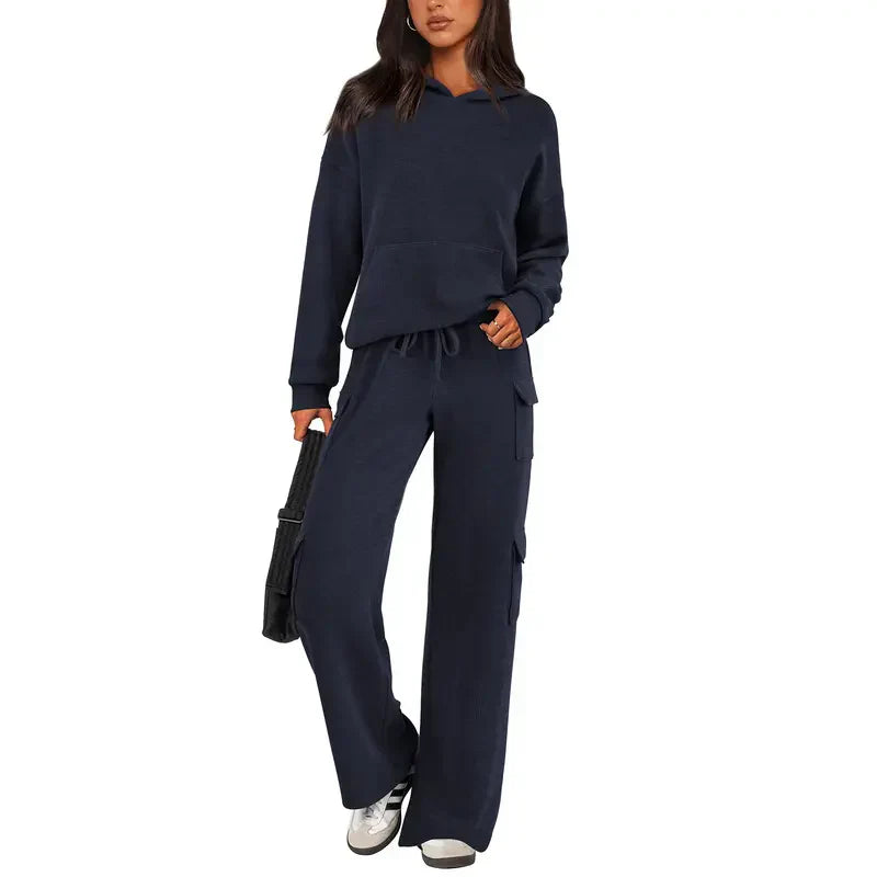Women's Comfortable Navy Blue Loungewear Set