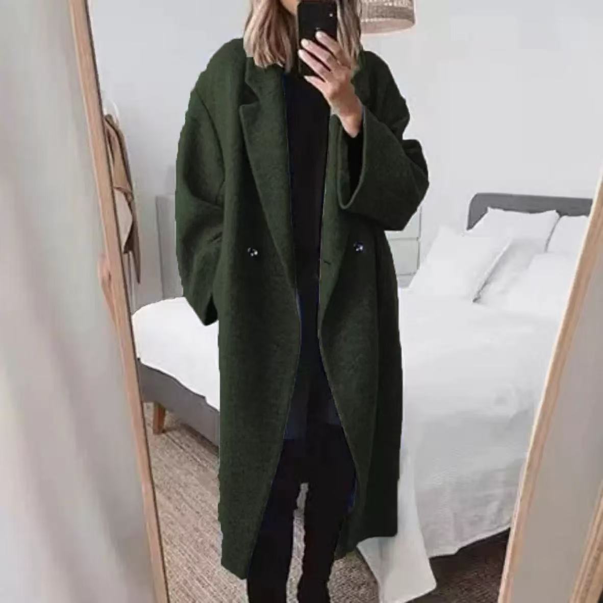 Women's Long Trench Coat in Multiple Colors and Sizes