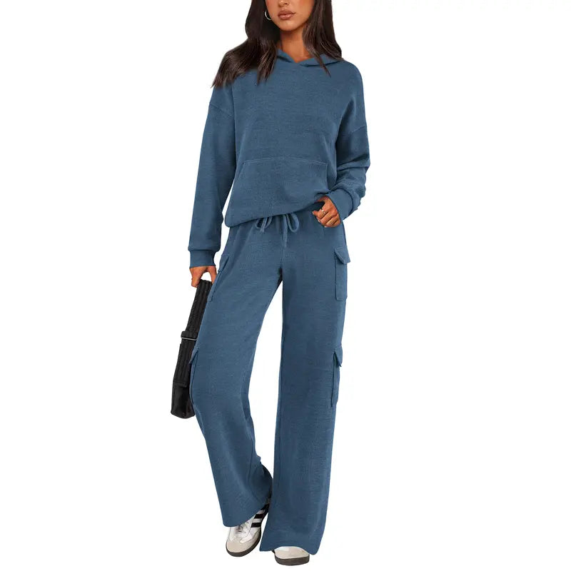 Women's Comfortable Navy Blue Loungewear Set